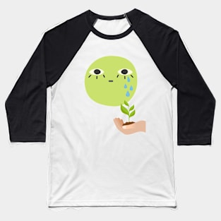 Abstract Cry Face - Let the Tears Fall - Plant Baseball T-Shirt